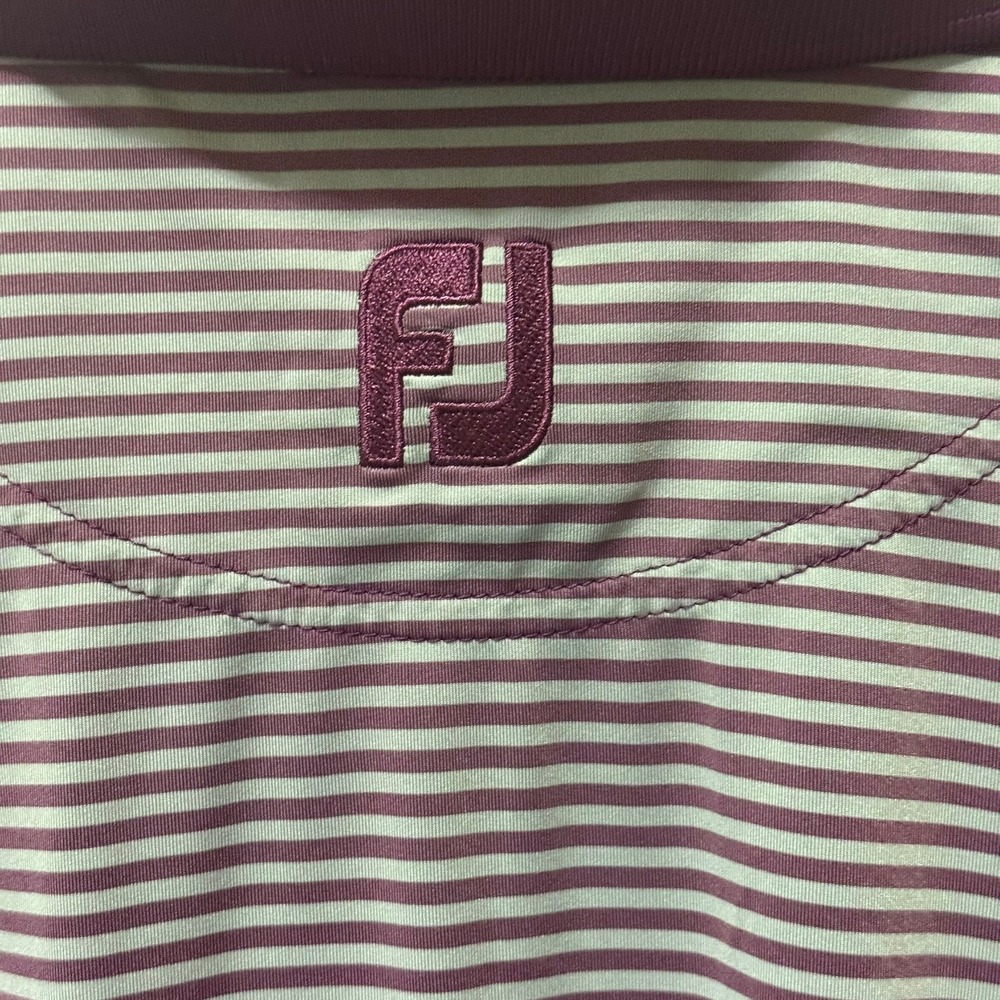 FootJoy FJ Iverness Club ProDry Golf Polo Shirt Purple Striped M Athleisure - Picture 11 of 11